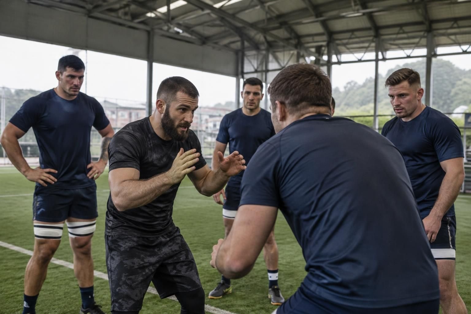 à bayonne, benoît saint-denis a partagé son état d’esprit de champion avec les participants d’un atelier consacré aux plaquages.